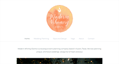 Desktop Screenshot of modernwhimsyevents.com